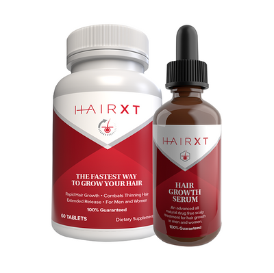 HairXT Hair Growth Supplement and Serum Kit